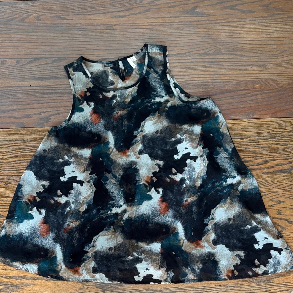 Frenchi Multicolor Abstract Tunic Top